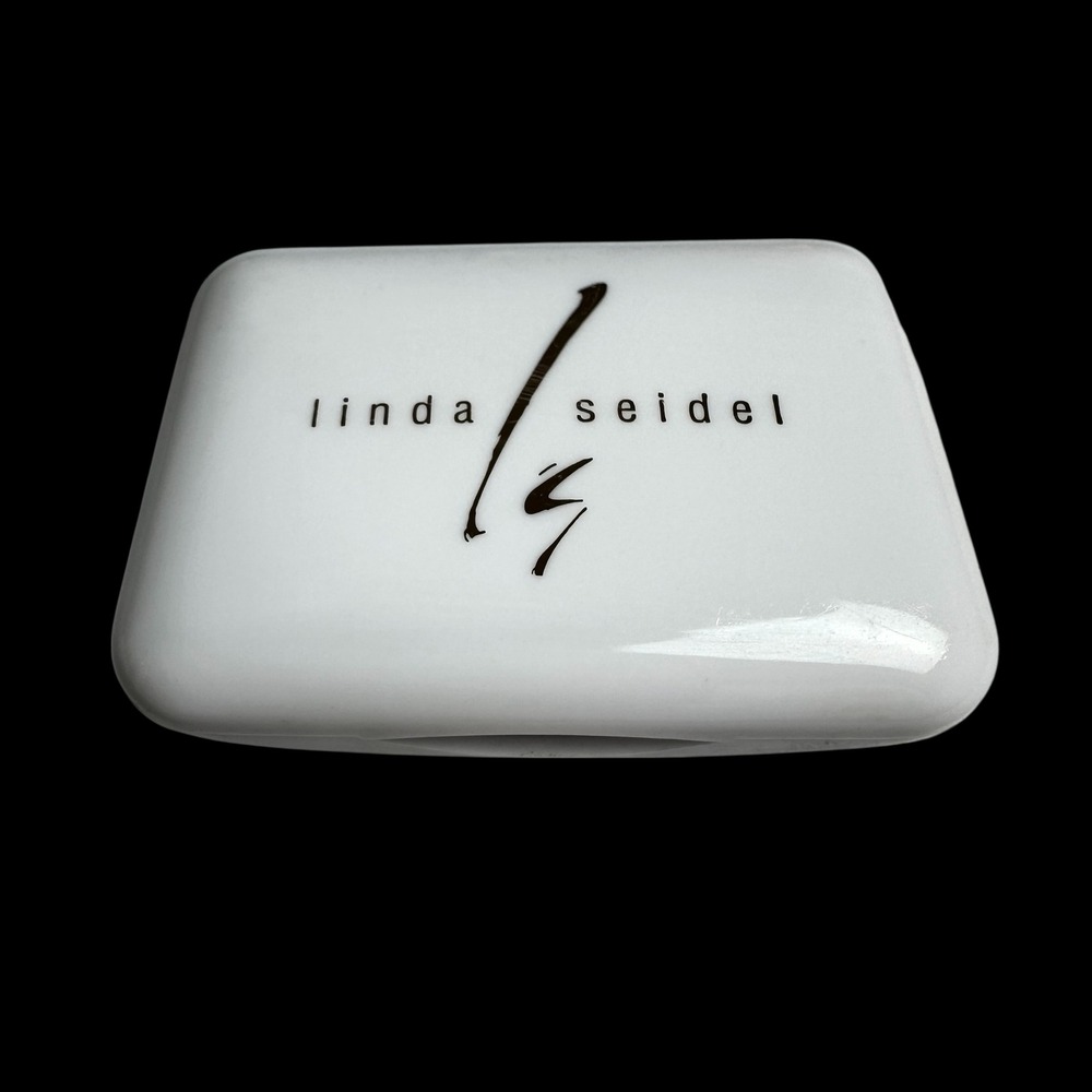 Linda Seidel Mauve Peach Duo Blush Compact Mirror Brush Cosmetics NOS‎